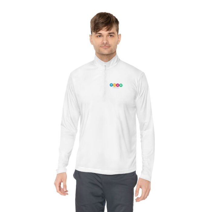 Unisex Quarter-Zip Logo Pullover - Image 5