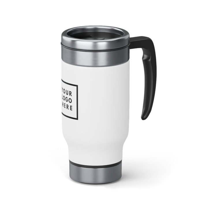 Logo Stainless Steel Travel Mug with Handle, 14oz - Image 5