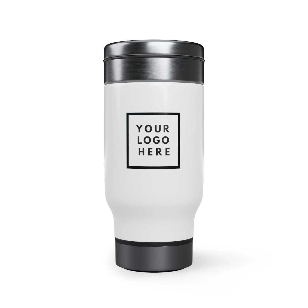 Logo Stainless Steel Travel Mug with Handle, 14oz
