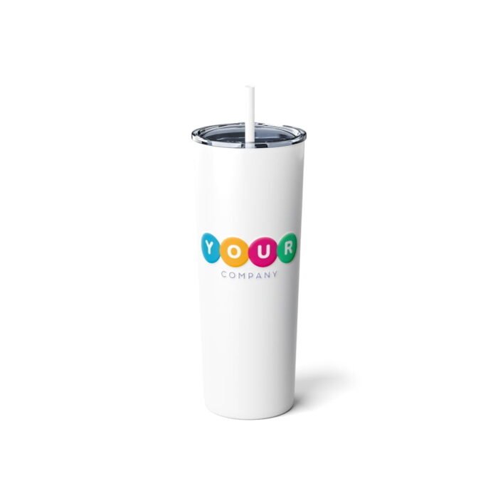 Skinny Steel Tumbler with Straw, 20oz